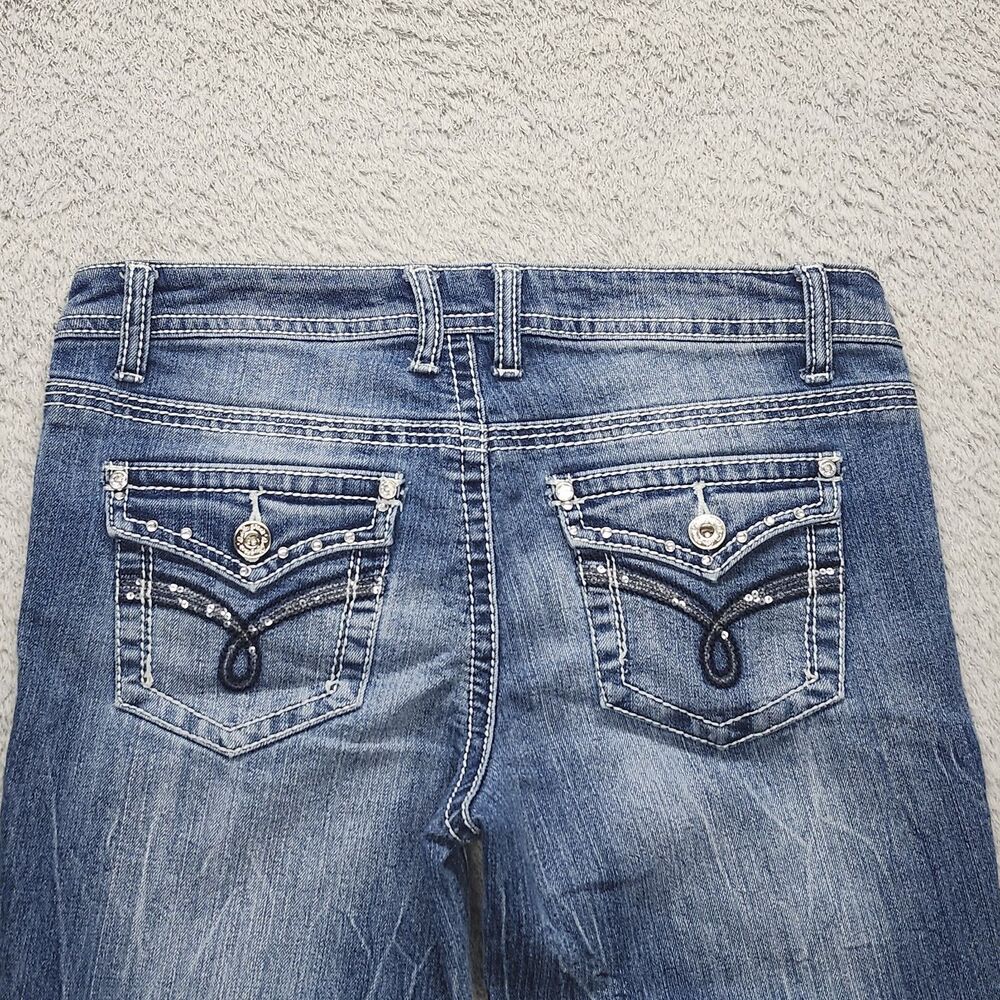 Revolution by Revolt Women’s Crop Denim Jeans Blue Size 5 Cut Off Hem
